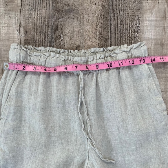 J Crew Flax Linen Soleil Pants Elastic Drawstring Waist SZ XS - Picture 11 of 13